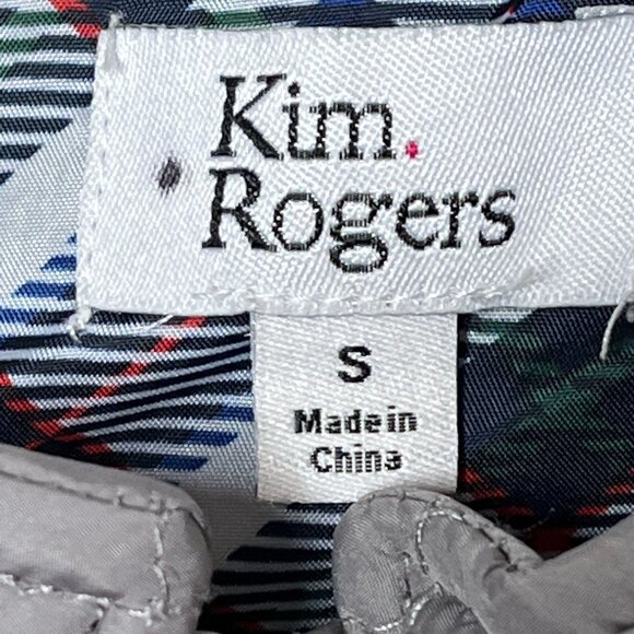 Kim Rogers Vest Womens Small Jacket Sleeveless Quilted Full Zip Fall Coat Gray - Picture 6 of 12